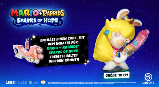 Mario + Rabbids Sparks Of Hope Rabbid Peach Figur (10cm) inkl. Waffenskin DLC