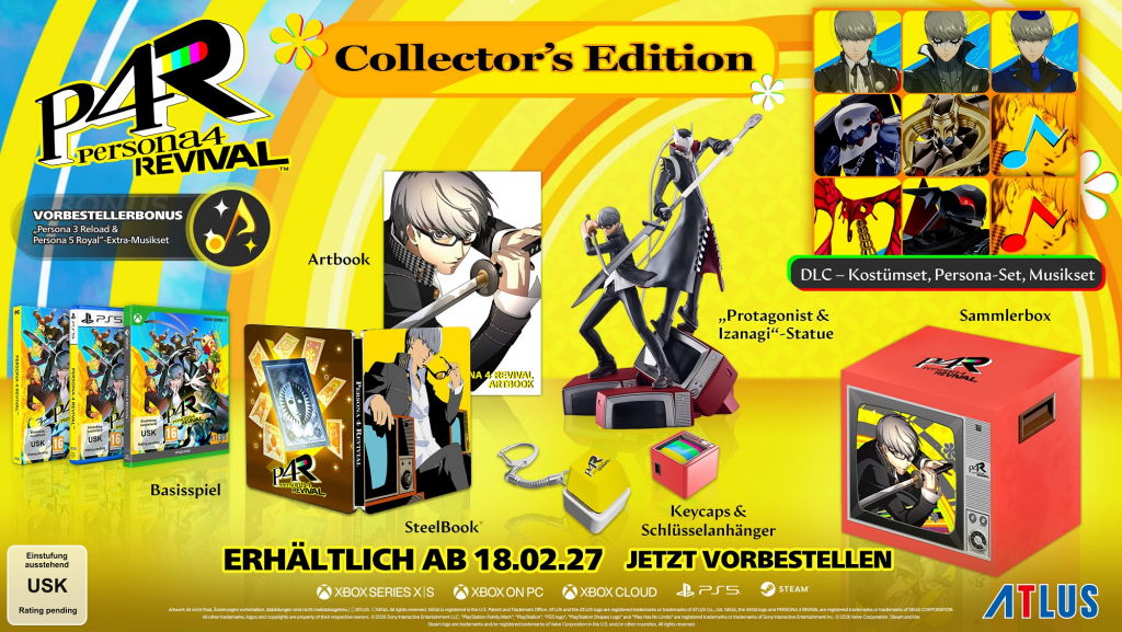 Persona 4 Revival Collector's Edition (deutsch spielbar) (AT PEGI) (PC) [Code in a Box] inkl. Persona 3 Reload & Persona 5 Royal Extra-Musikset DLC
