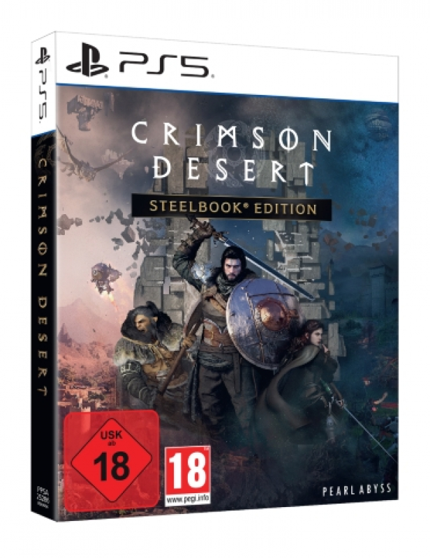 Crimson Desert Day One Steelbook Edition [uncut] (deutsch spielbar) (AT PEGI) (PS5) inkl. Khaled-Schild DLC / PS5 Bonus