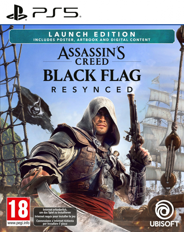 Assassin’s Creed Black Flag Resynced Launch Edition [uncut] (deutsch spielbar) (AT PEGI) (PS5) inkl. Blackbeards Blutrotes Paket DLC