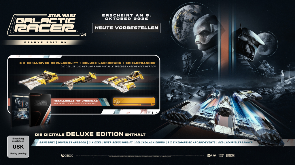 Star Wars Galactic Racer Deluxe Edition (deutsch spielbar) (AT PEGI) (XBOX Series X) inkl. exklusive Lackierung