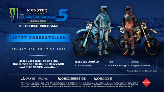 Monster Energy Supercross The Official Videogame 5 (deutsch) (AT PEGI) (PS5) inkl. Ice Blizzard & Fire Storm DLC