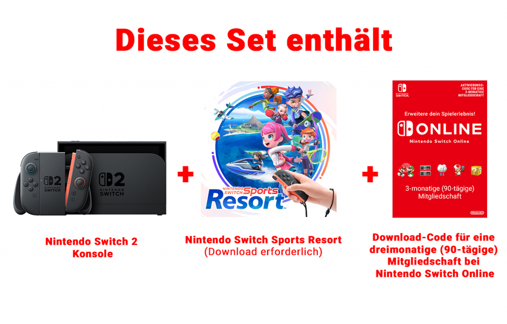 Preview: Nintendo Switch 2 Konsole + Nintendo Switch Sports Resort-Set (10019928)