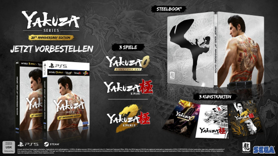 Yakuza Series 20th Anniversary Steelbook Edition [uncut] (deutsch spielbar) (AT PEGI) (PC) [Code in a Box]