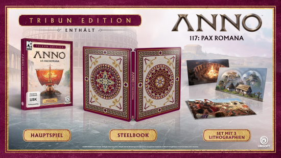 Anno 117 Pax Romana Tribun Steelbook Edition (deutsch spielbar) (AT PEGI) (PC) [Code in a Box] inkl. Builder Pack DLC