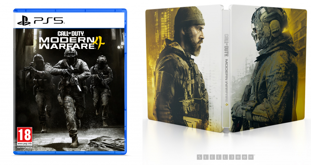 Call of Duty Modern Warfare 4 Steelbook Edition [uncut] (deutsch/englisch spielbar) (AT PEGI) (PS5) inkl. Hunter Killer & Goldene Perle DLC