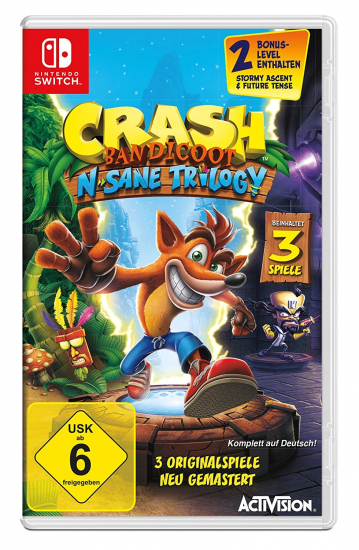 Crash Bandicoot N.Sane Trilogy (deutsch) (DE) (Nintendo Switch) inkl. 2 Bonus-Level