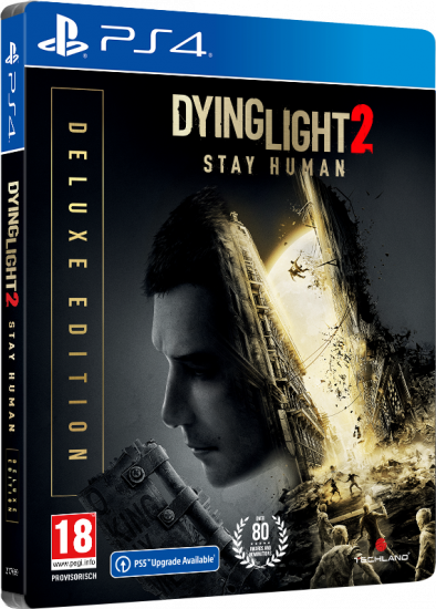 Dying Light 2 Stay Human Deluxe Steelbook Edition [uncut] (deutsch) (AT PEGI) (PS4) inkl. PS5 Upgrade / Reload Package / Reach for the Sky DLC