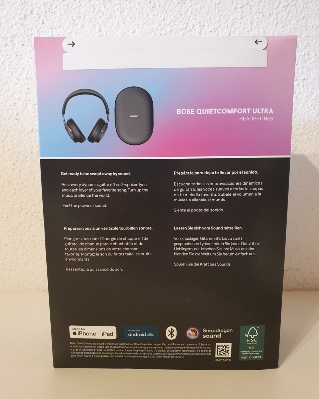 Bose ® QuietComfort Ultra Kabellose Kopfhörer mit Noise-Cancelling für räumlichen Klang, Over-Ear-Kopfhörer mit Mikrofon, Bis zu 24 Stunden Akkulaufzeit, Schwarz [neu]