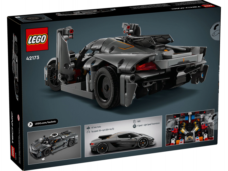LEGO® Technic 42173 Koenigsegg Jesko Absolut Supersportwagen in Grau [neu]