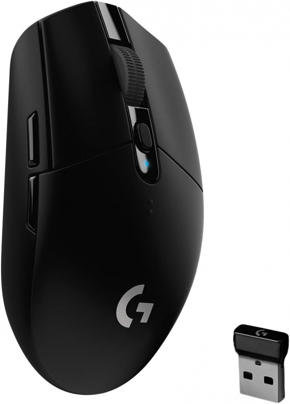 Logitech G305 LIGHTSPEED kabellose Gaming-Maus mit HERO 12K DPI Sensor, Wireless Verbindung, 6 programmierbare Tasten, 250 Stunden Akkulaufzeit, PC/Mac, schwarz (910-005282)