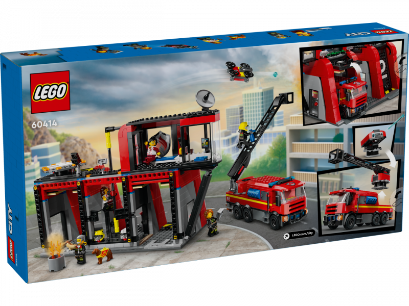 LEGO® City 60414 Feuerwehrstation mit Drehleiterfahrzeug [neu]