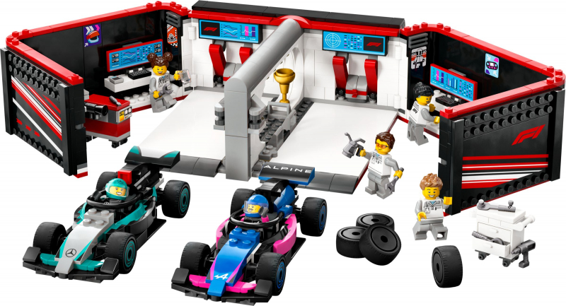 LEGO® City 60444 F1® Garage mit Mercedes-AMG & Alpine Rennautos [neu]