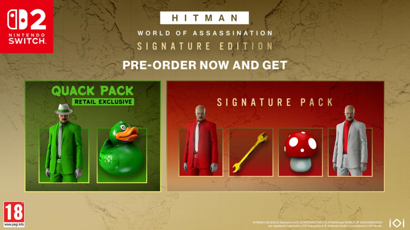 HITMAN World of Assassination - Signature Edition (deutsch spielbar) (AT PEGI) (Nintendo Switch 2) inkl. Signature & Quack Pack DLC