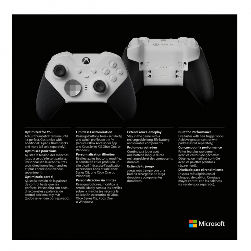 Microsoft Xbox One Elite Wireless Controller Series 2 Core Edition weiß (PC/Xbox One/Xbox Series X S) (4IK-00002)