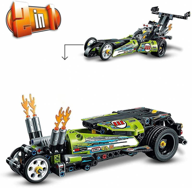LEGO Technic 42103 Dragster Rennauto [neu - Verpackung hat leichte Lagerspuren]
