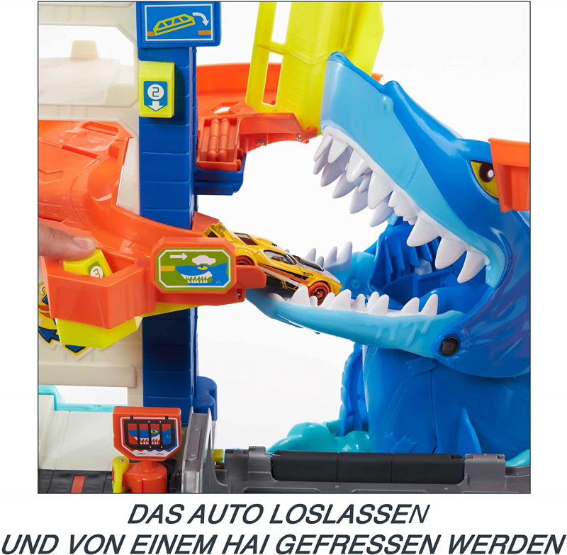 Mattel Hot Wheels City Hai-Angriff Spielset (HDP06)