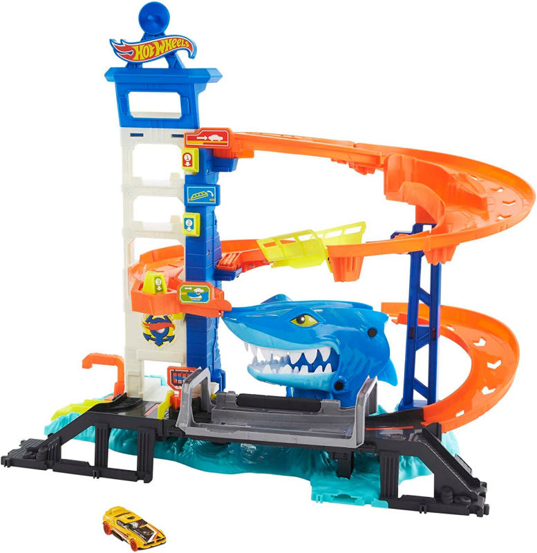 Mattel Hot Wheels City Hai-Angriff Spielset (HDP06)