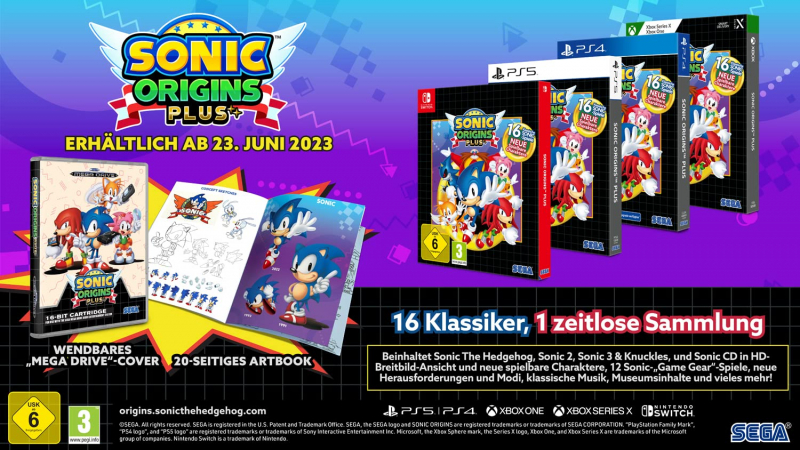 Sonic Origins Plus Limited Edition (deutsch spielbar) (AT PEGI) (PS4) inkl. Wendecover & Artbook