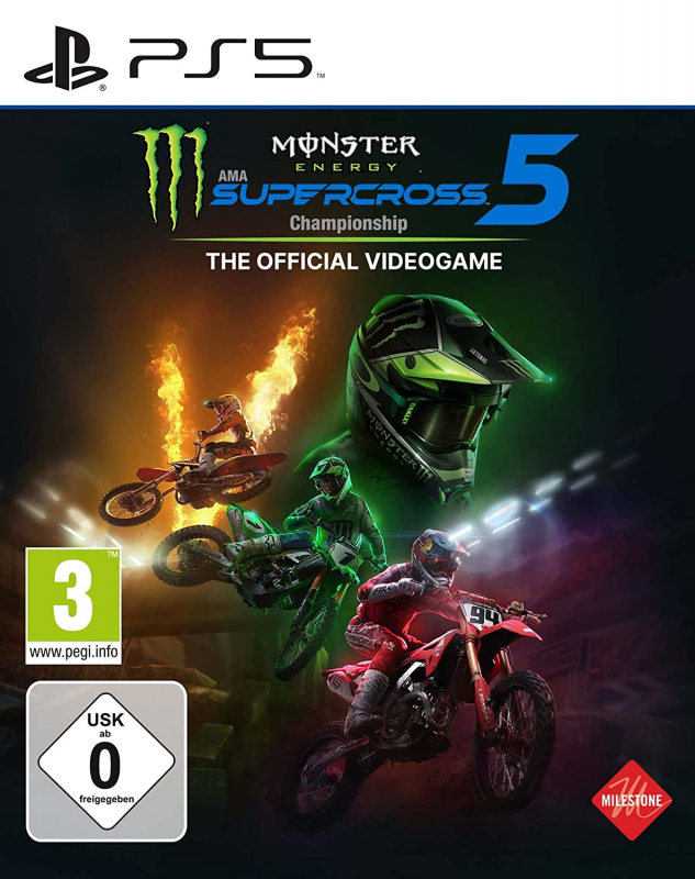 Monster Energy Supercross The Official Videogame 5 (deutsch) (AT PEGI) (PS5) inkl. Ice Blizzard & Fire Storm DLC
