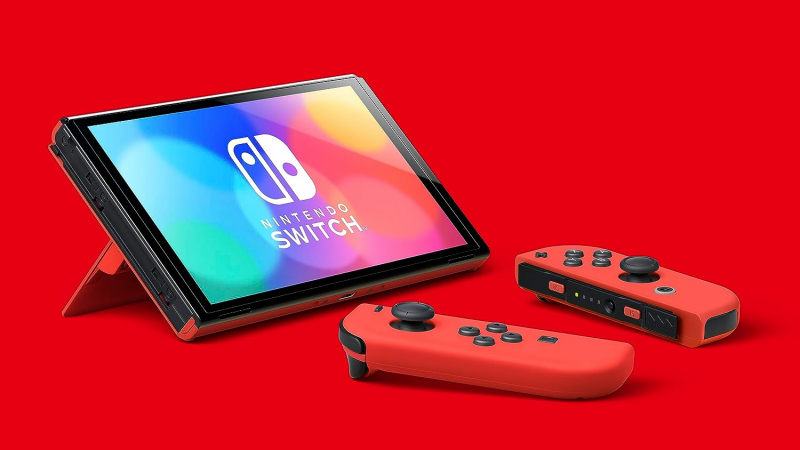 Nintendo Switch Konsole OLED Modell Mario-Edition rot (10011772)