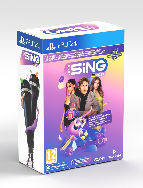 Lets Sing 2024 German Version +2 Mics (deutsch spielbar) (AT PEGI) (PS4)