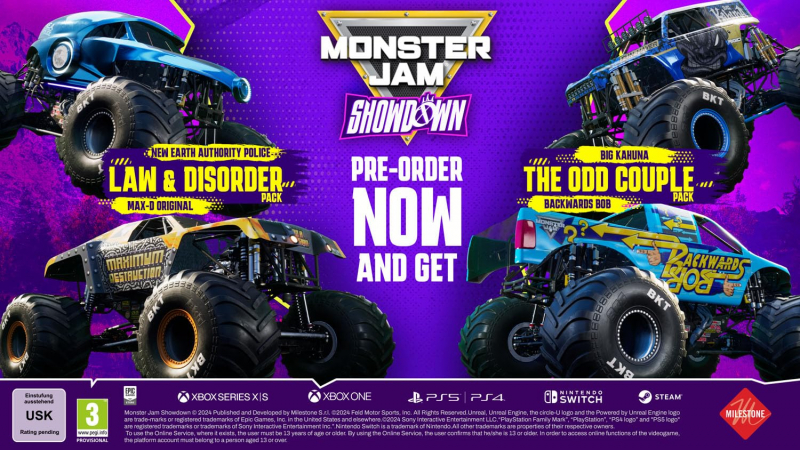Monster Jam™ Showdown Day One Edition (deutsch spielbar) (AT PEGI) (PS5) inkl. Law & Disorder - The Odd Couple Pack