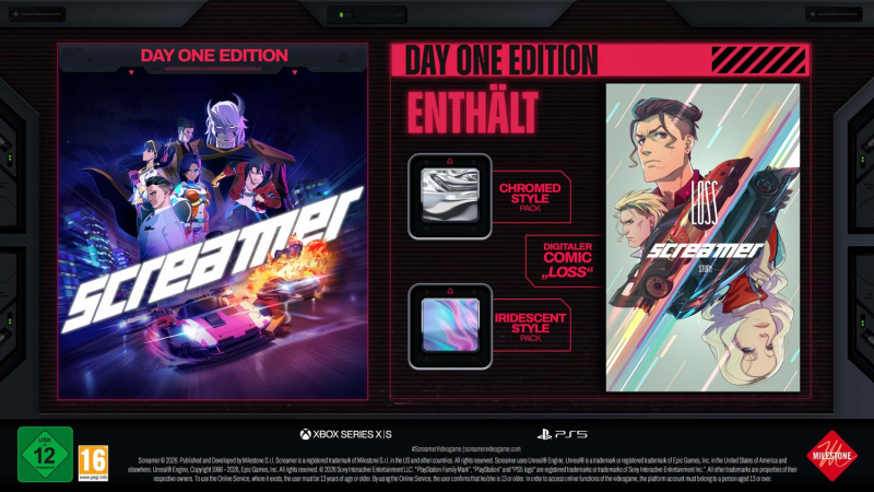Screamer (englisch spielbar) (AT PEGI) (PS5) inkl. Chromed Style- & Iridescent Style-Pack DLC