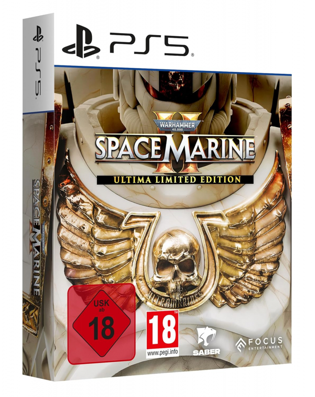 Warhammer 40,000 Space Marine 2 Ultima Limited Steelbook Edition [uncut] (deutsch spielbar) (AT PEGI) (PS5) inkl. Saisonpass 1 & 2
