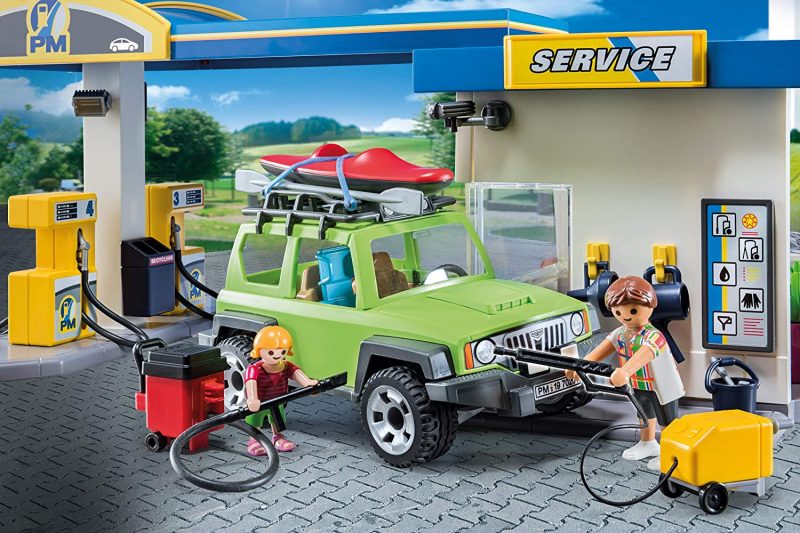 PLAYMOBIL City Life 70201 Große Tankstelle mit Spielfiguren [neu]