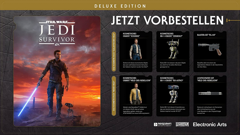 Star Wars Jedi Survivor Deluxe Edition [uncut] (deutsch spielbar) (DE USK) (XBOX Series X) inkl. 3 DLC
