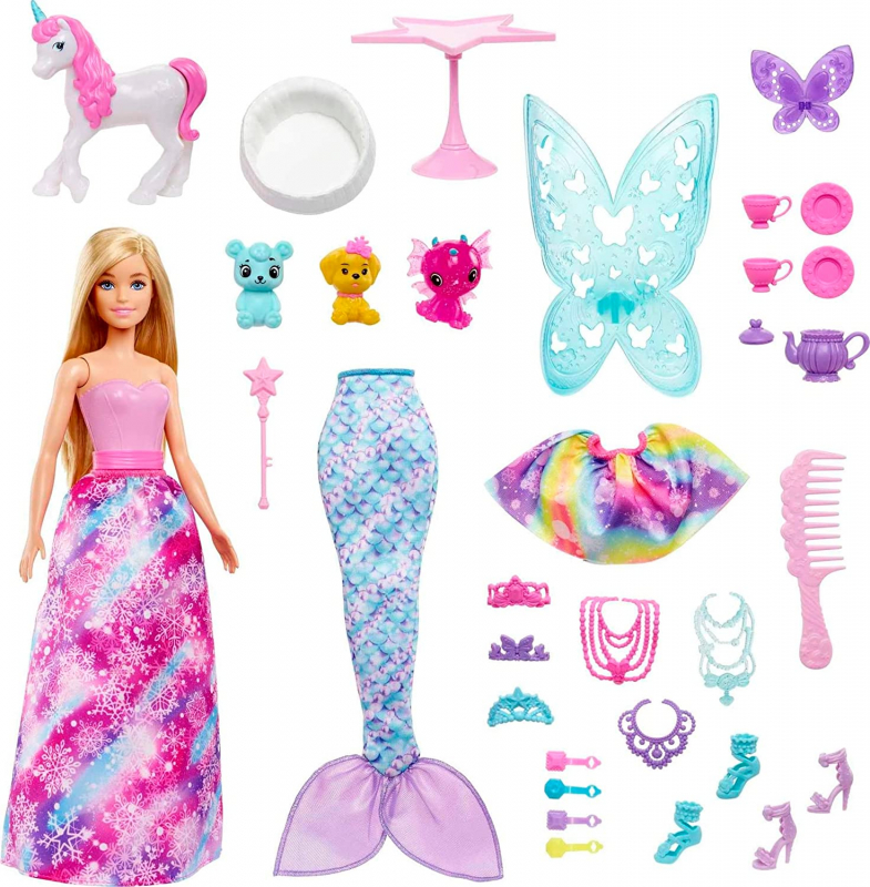 Mattel Barbie Dreamtopia Fairytale Adventskalender Adventskalender 2022 HGM66
