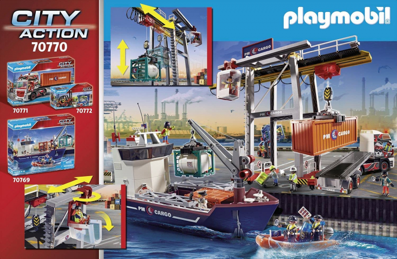 PLAYMOBIL City Action 70770 Portalkran inklusive Containern [neu]