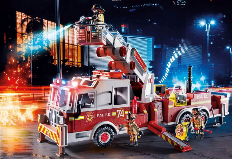 Playmobil® City Action 70935 Feuerwehr-Fahrzeug US Tower Ladder mit Feuerwehrleiter [neu]