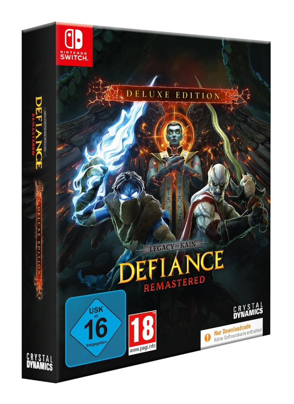 Legacy of Kain Defiance Remastered Deluxe Steelbook Edition (deutsch spielbar) (AT PEGI) (Nintendo Switch) [Code in a Box Version]