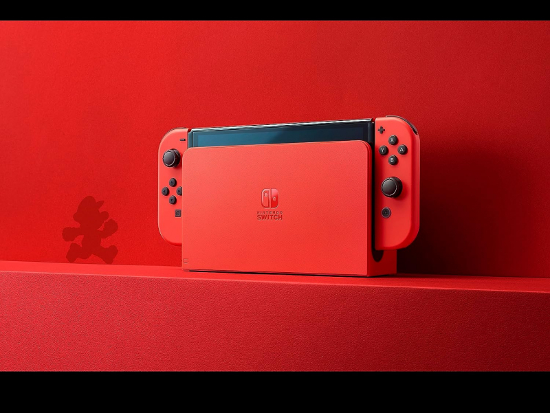Nintendo Switch Konsole OLED Modell Mario-Edition rot (10011772)
