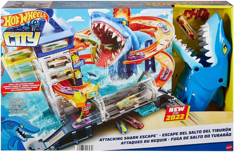 Mattel Hot Wheels City Hai-Angriff Spielset (HDP06)