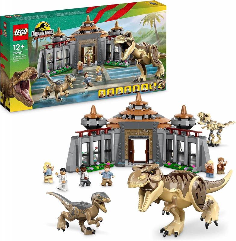 LEGO® Jurassic World 76961 Angriff des T. rex und des Raptors aufs Besucherzentrum [neu]