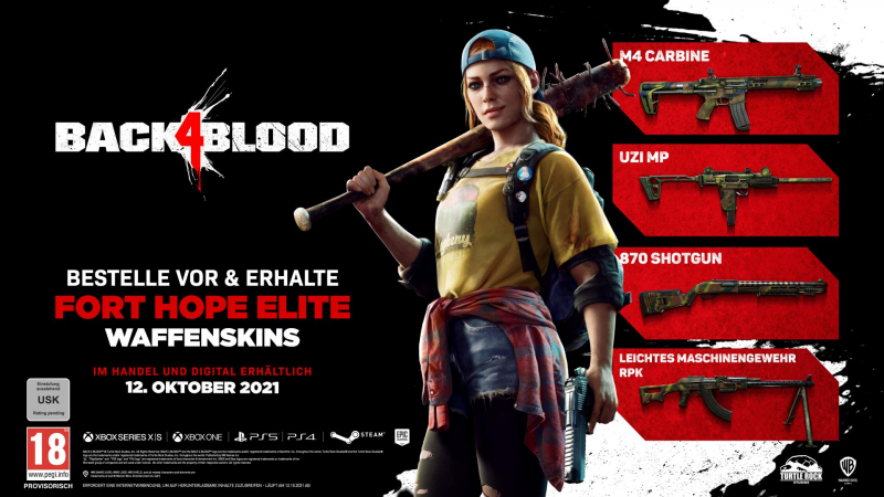 Back 4 Blood Deluxe Steelbook Edition [uncut] (deutsch) (AT PEGI) (PS4) inkl. Fort Hope Elite-Waffenskins / 3 DLC