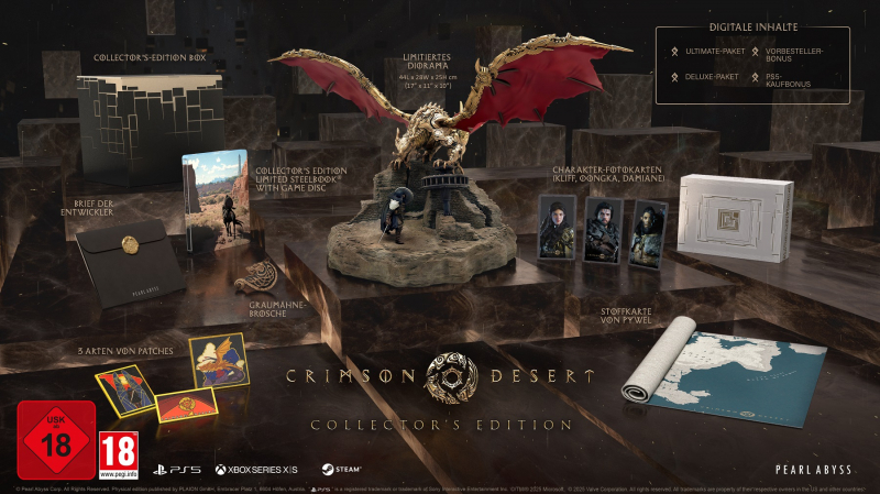 Crimson Desert Collector's Edition [uncut] (deutsch spielbar) (AT PEGI) (PS5) inkl. Khaled-Schild DLC / PS5 Bonus