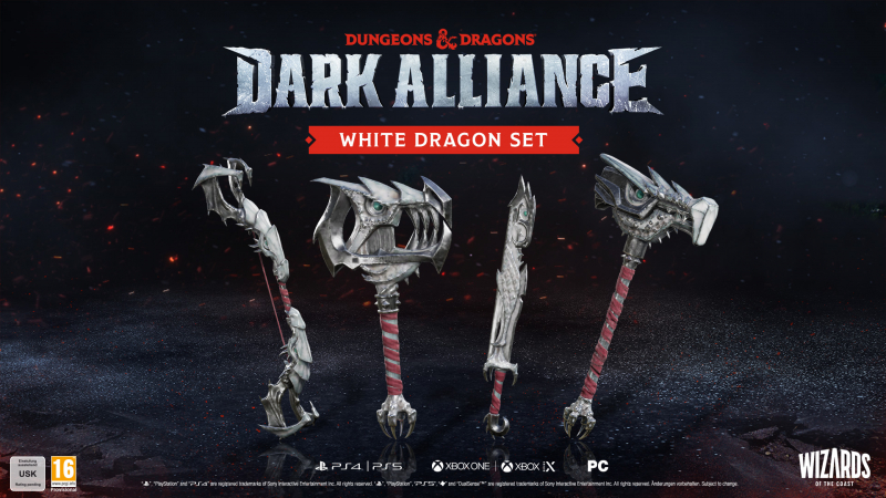 Dungeons & Dragons Dark Alliance Day One Edition (deutsch) (AT PEGI) (XBOX ONE / XBOX Series X) inkl. Beholder Weapon Set / White Dragon Set