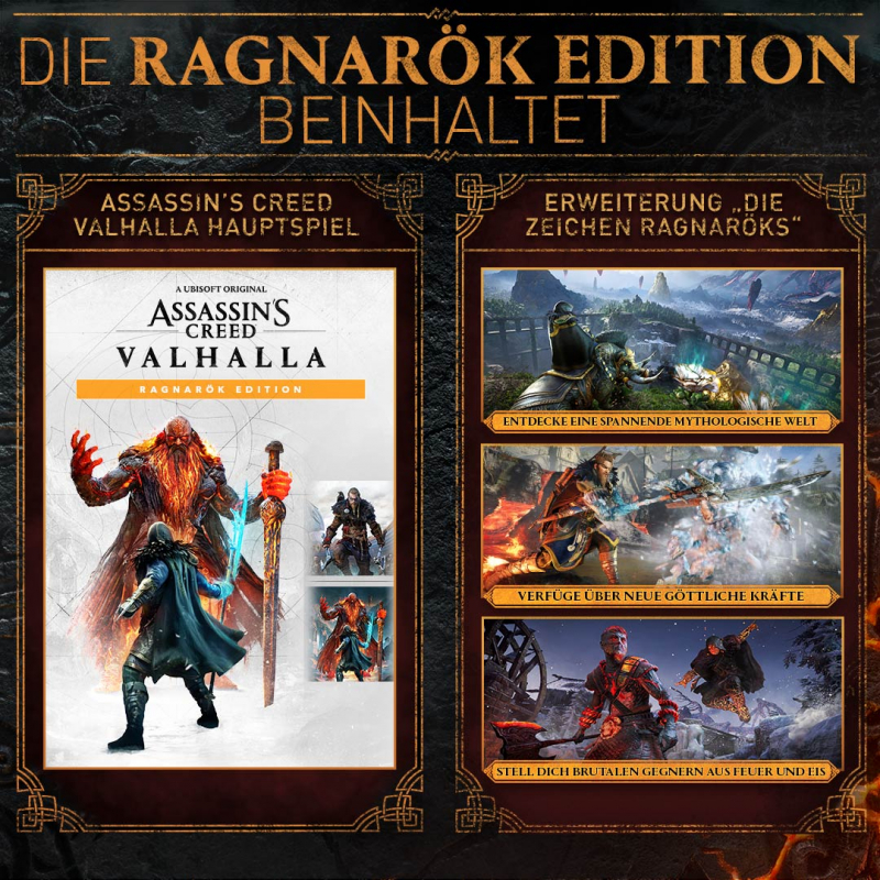 Assassin's Creed Valhalla Ragnarök Edition [uncut] (deutsch) (AT PEGI) (XBOX ONE / XBOX Series X) inkl. Zwielicht-Paket