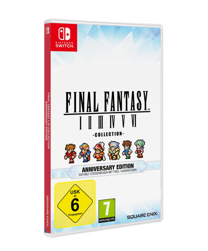 FINAL FANTASY I-VI COLLECTION ANNIVERSARY EDITION (deutsch spielbar) (AT PEGI) (Nintendo Switch) inkl. Stickerbogen & Soundtrack