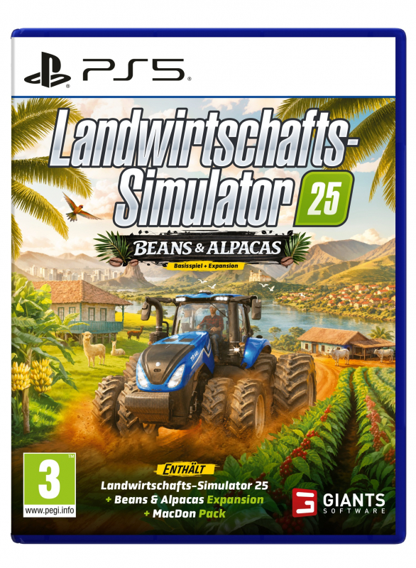 Landwirtschafts-Simulator 25 Beans & Alpacas Edition (deutsch spielbar) (AT PEGI) (PS5) inkl. MacDon Pack
