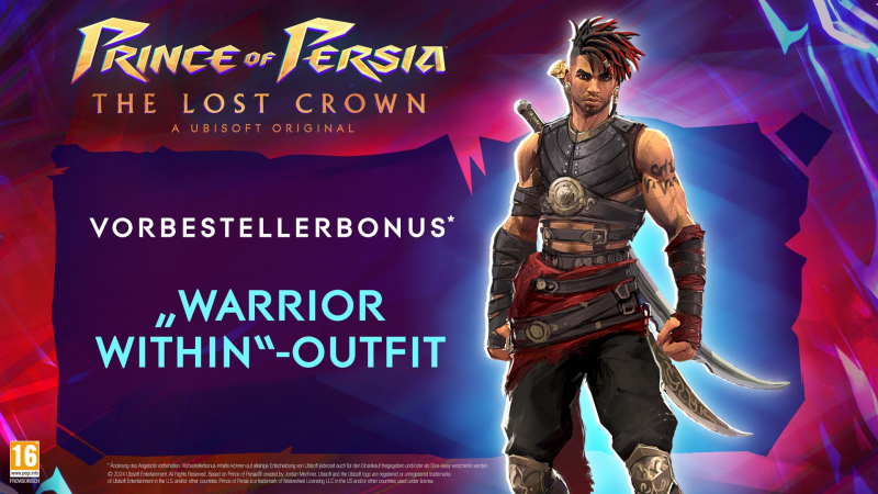 Prince of Persia The Lost Crown (deutsch spielbar) (AT PEGI) (PS4) inkl. Warrior Within Outfit / PS5 Upgrade