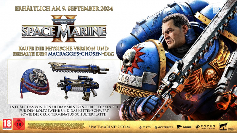 Warhammer 40,000 Space Marine 2 [uncut] (deutsch spielbar) (AT PEGI) (XBOX Series X) inkl. Macragge's-Choosen-DLC