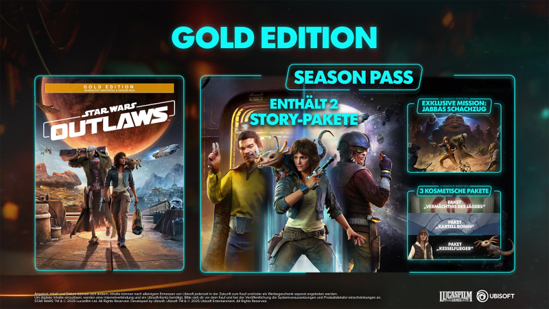 Star Wars Outlaws Gold Edition (deutsch spielbar) (AT PEGI) (Nintendo Switch 2) inkl. Kesselflieger DLC