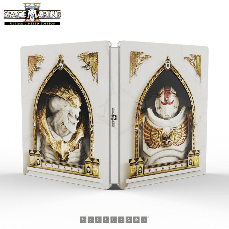 Warhammer 40,000 Space Marine 2 Ultima Limited Steelbook Edition [uncut] (deutsch spielbar) (AT PEGI) (PS5) inkl. Saisonpass 1 & 2