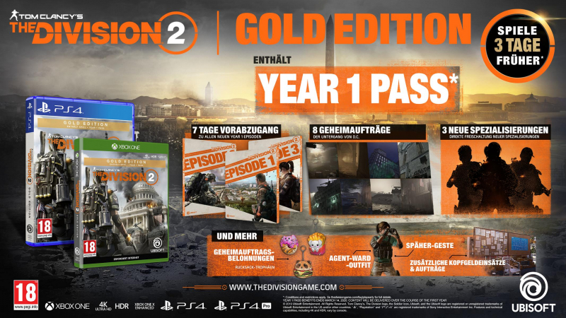 The Division 2 Gold Edition [uncut] (deutsch) (AT PEGI) (XBOX ONE)