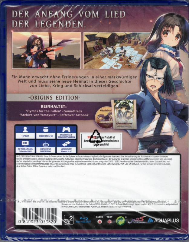 Utawarerumono: Prelude to the Fallen - Origins Edition (englisch spielbar) (DE USK) (PS4)